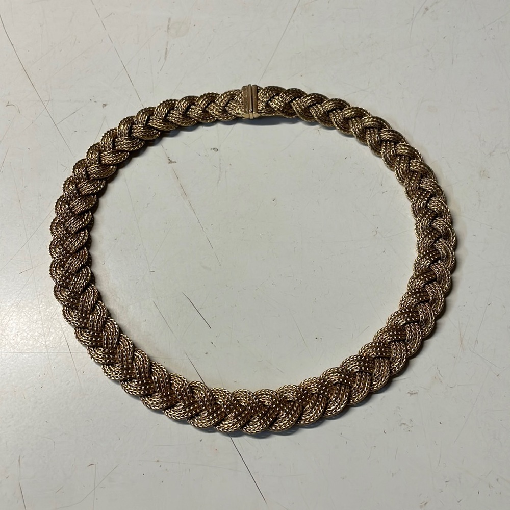 GROSSE GERMANY Yellowtone braided necklace VINTAGE PIECE  16 inches